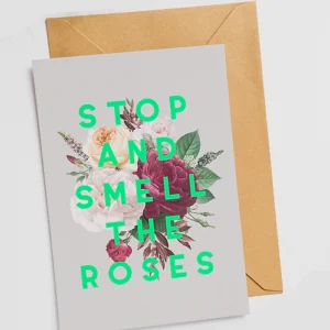 Smell the roses card