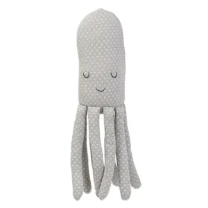 Knitted Grey Octopus Soft Toy