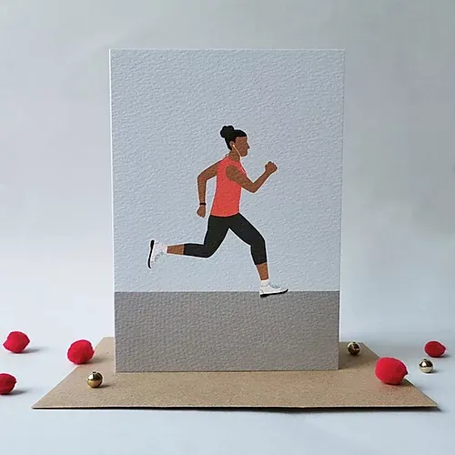 Running Women Card