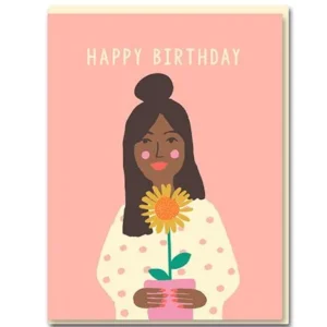Happy Birthday Girl Sunflower Card