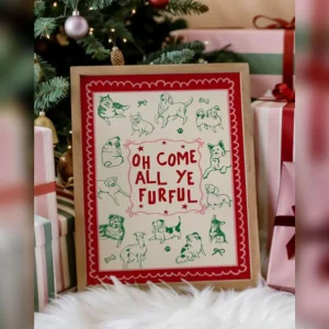 A3 Print Oh Come All Ye Furful Side Print
