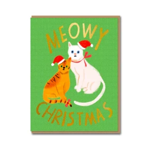 Christmas Card Meowy Christmas Cat Card 8 Pack Front