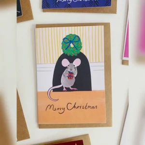 Kitty Kenda Mouse House Christmas Card