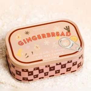 Bistro Gingerbread Tin Candle In Action