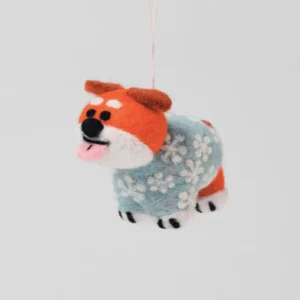 Wrap Hanging Decoration - Suki Dog Snowflake Jumper Front View